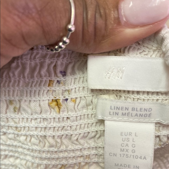 H&M Cream and Gold Bustier Crop Blouse - Picture 3 of 11